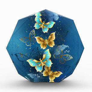 Golden butterflies acrylic award