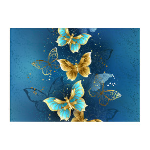 Golden butterflies acrylic print