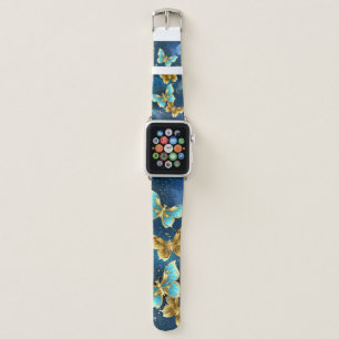 Golden butterflies apple watch band