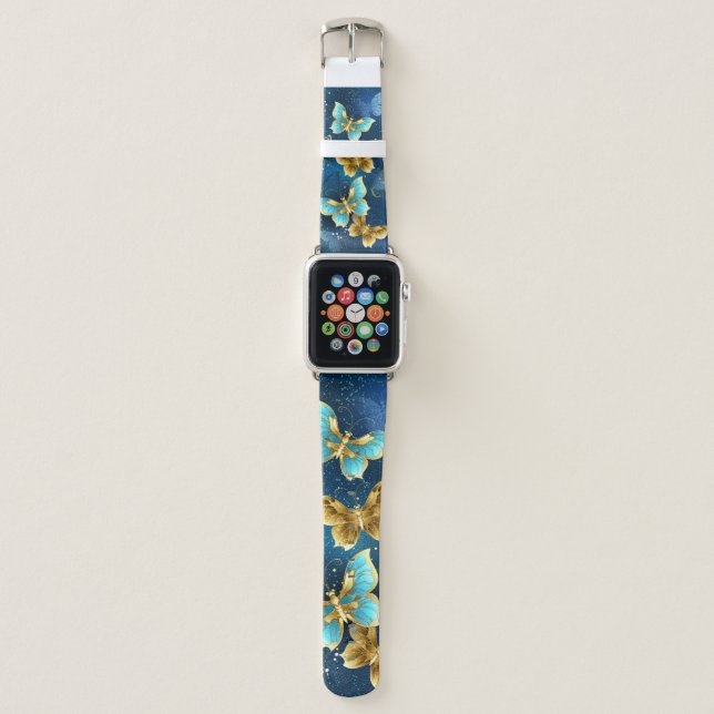 Golden butterflies apple watch band (Front)