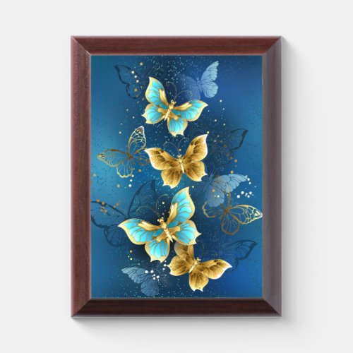 Golden butterflies award plaque
