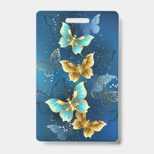 Golden butterflies badge