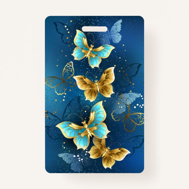 Golden butterflies badge (Front)