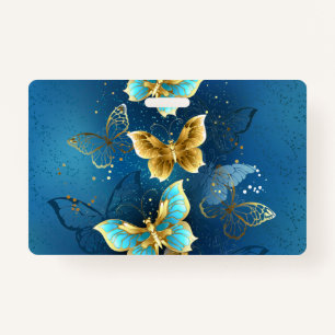 Golden butterflies badge