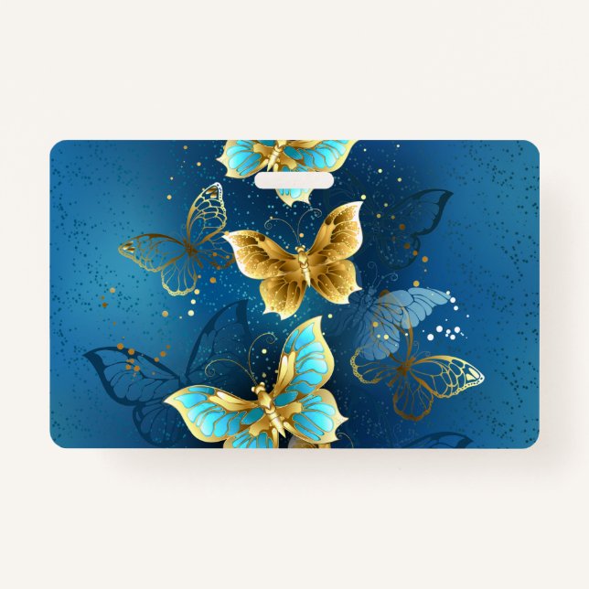 Golden butterflies badge (Front)