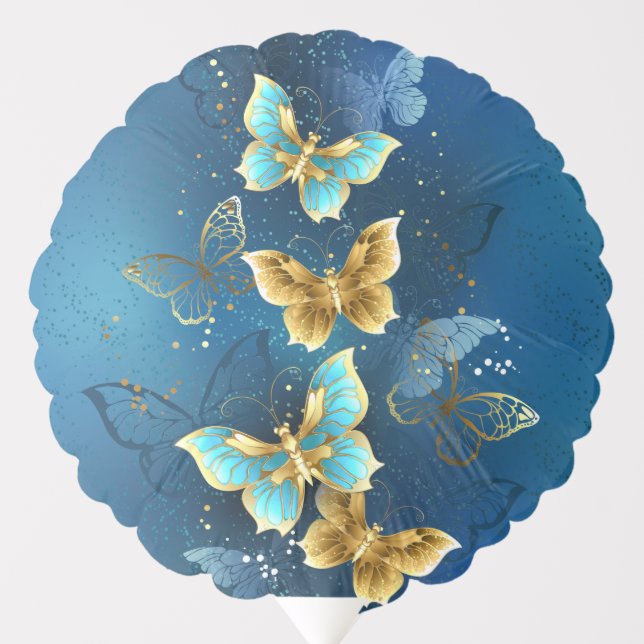 Golden butterflies balloon (Front)