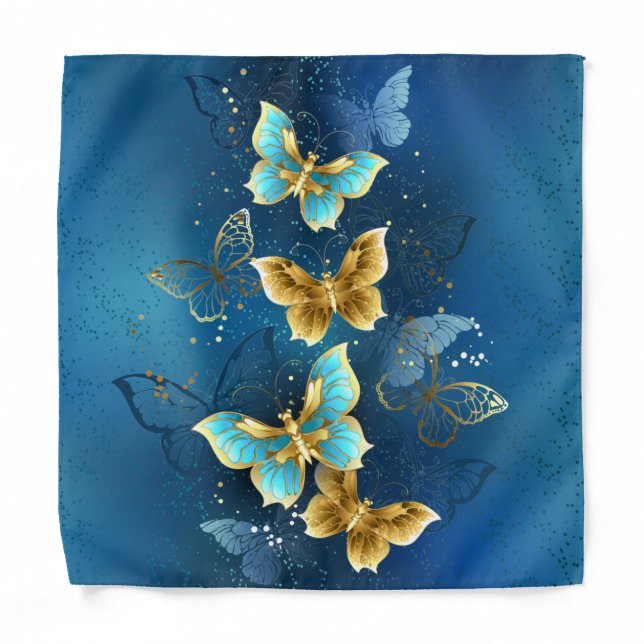 Golden butterflies bandana (Front)