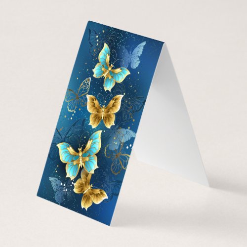 Golden butterflies business card