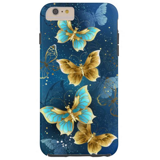 Golden butterflies tough iPhone 6 plus case