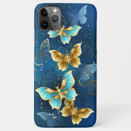 Golden butterflies iPhone 11 pro max case