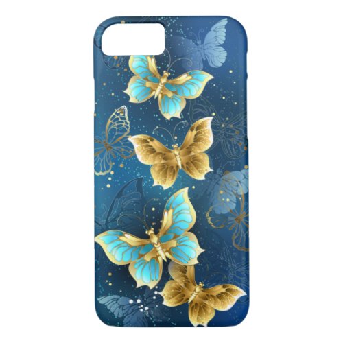 Golden butterflies iPhone 87 case