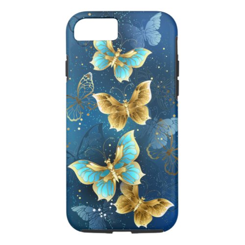 Golden butterflies iPhone 87 case