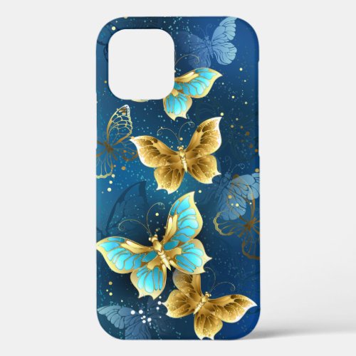 Golden butterflies iPhone 12 case