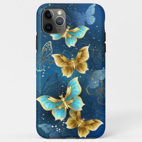 Golden butterflies iPhone 11 pro max case