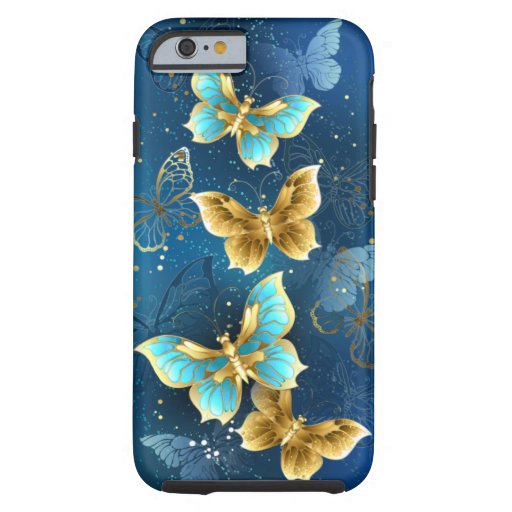 Golden butterflies tough iPhone 6 case