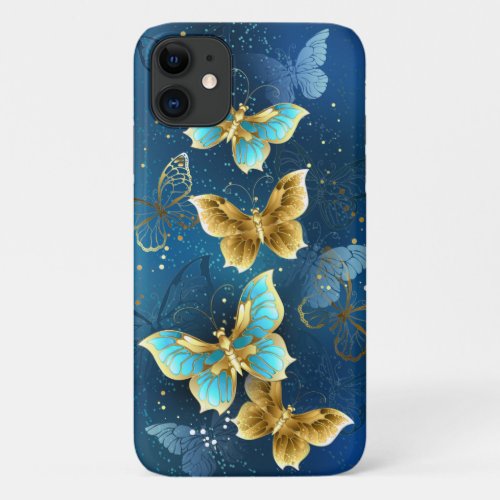 Golden butterflies iPhone 11 case