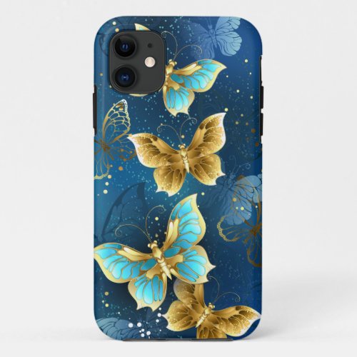 Golden butterflies iPhone 11 case