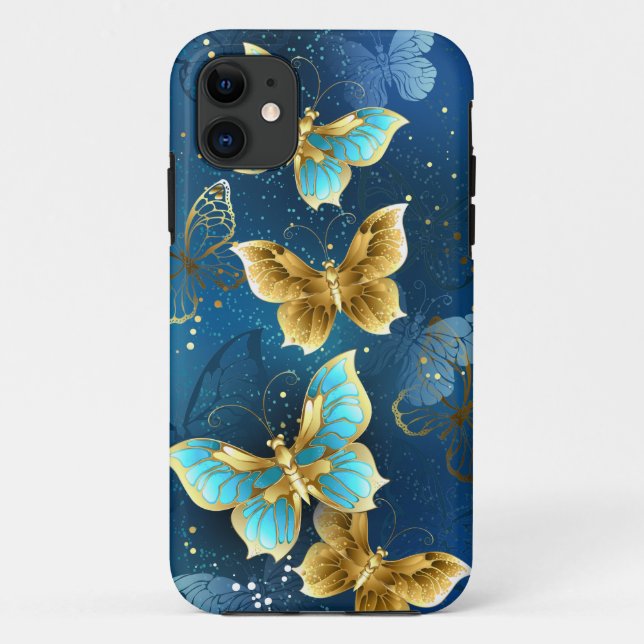 Golden butterflies Case-Mate iPhone case (Back)