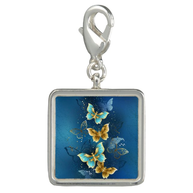 Golden butterflies charm (Front)