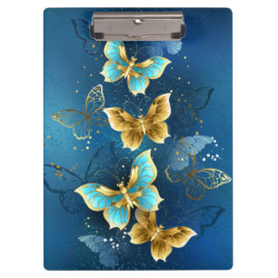 Golden butterflies clipboard