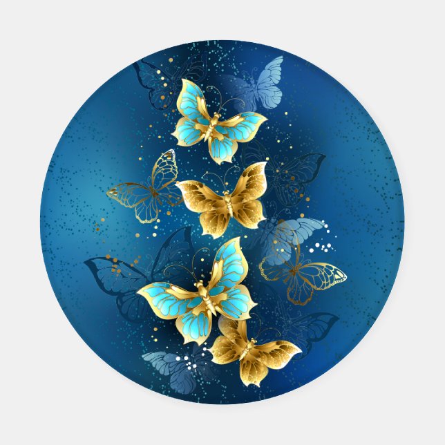 Golden butterflies coaster set (Single)