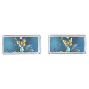 Golden butterflies cufflinks