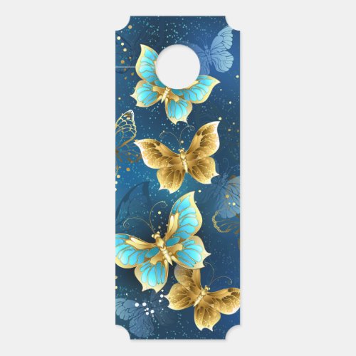 Golden butterflies door hanger