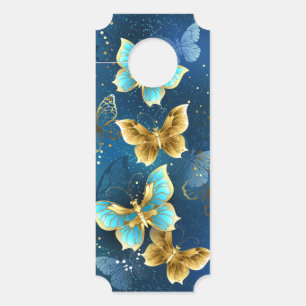 Golden butterflies door hanger