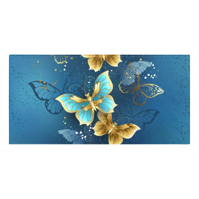 Golden butterflies door sign (Classic Front)