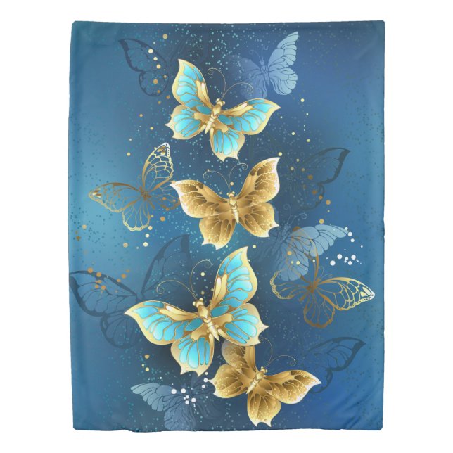 Golden butterflies duvet cover (Front)