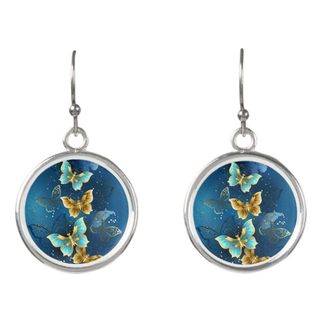 Golden butterflies earrings (Front)
