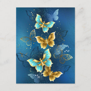 Golden butterflies enclosure card