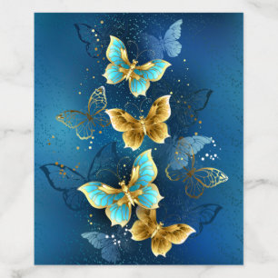 Golden butterflies envelope liner
