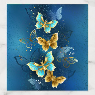 Golden butterflies envelope liner