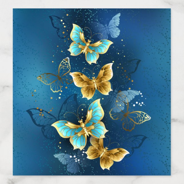 Golden butterflies envelope liner (Design)