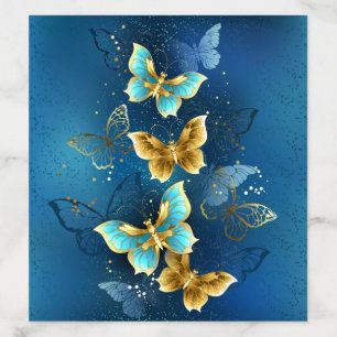 Golden butterflies envelope liner