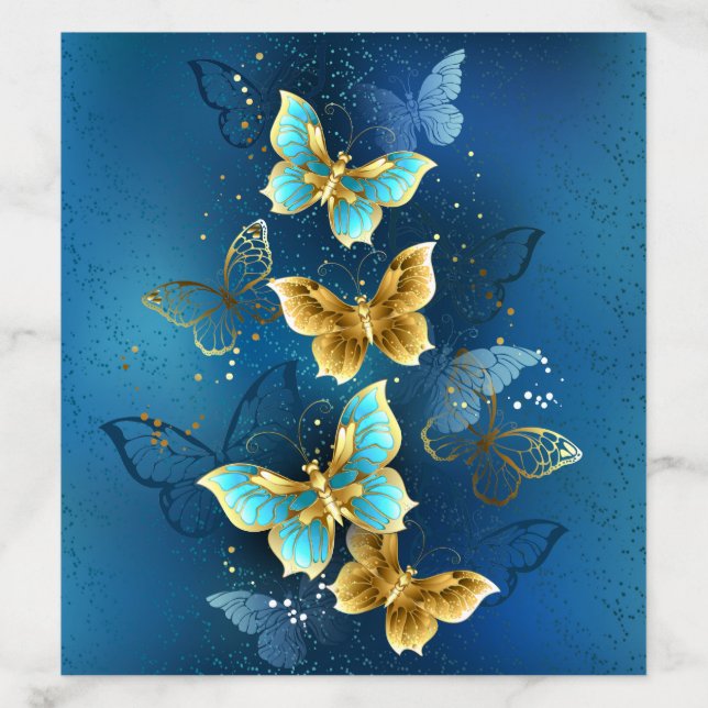 Golden butterflies envelope liner (Design)