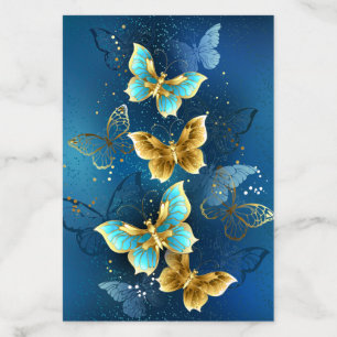 Golden butterflies envelope liner