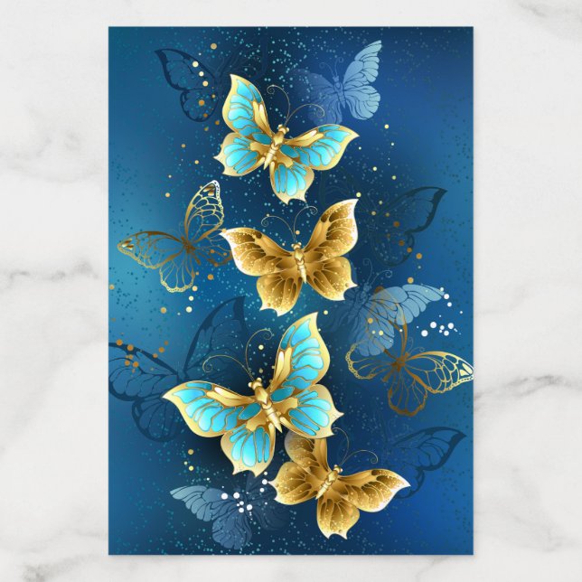 Golden butterflies envelope liner (Design)