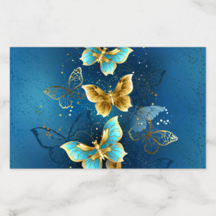 Golden butterflies envelope liner