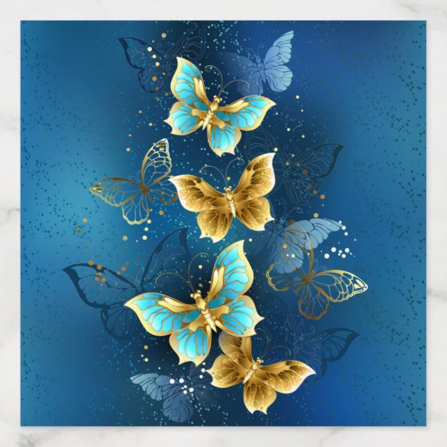 Golden butterflies envelope liner (Design)