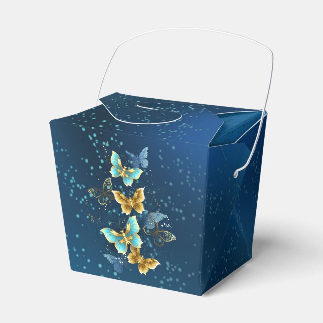 Golden butterflies favor boxes (Front Side)