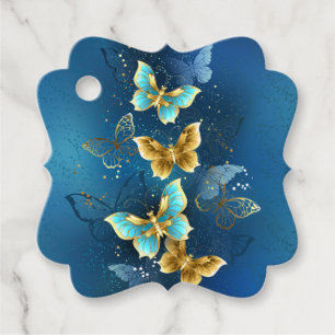 Golden butterflies favor tags