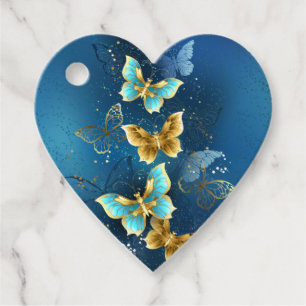 Golden butterflies favor tags