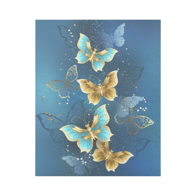 Golden butterflies gallery wrap (Front)
