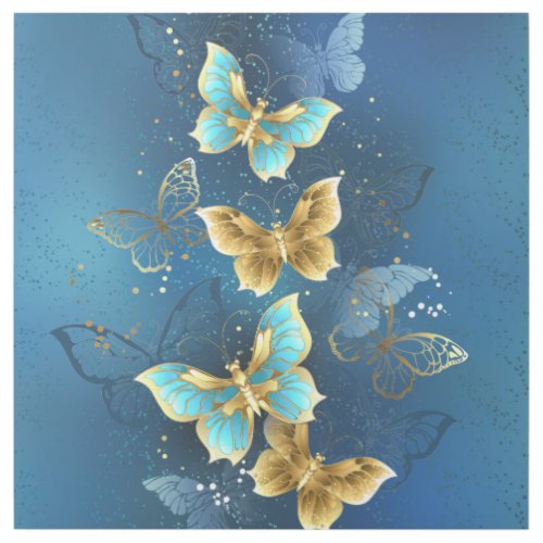 Golden butterflies gallery wrap