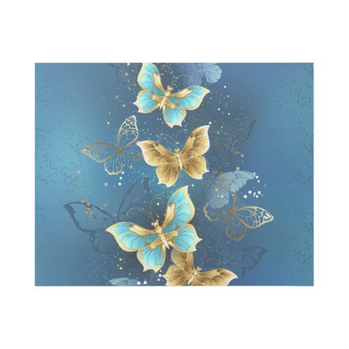 Golden butterflies gallery wrap