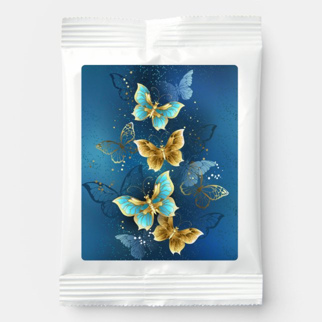 Golden butterflies hot chocolate drink mix (Front)
