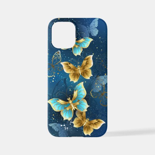 Golden butterflies iPhone 12 mini case