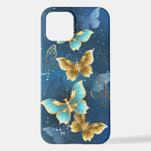 Golden butterflies iPhone 12 case